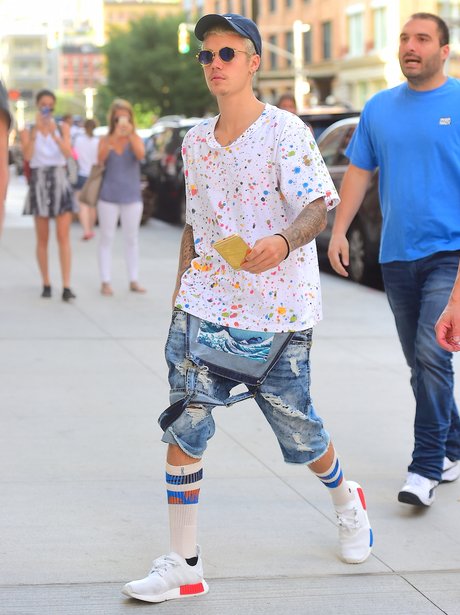 Justin Bieber splattered t-shirt