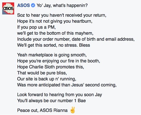 ASOS' reply