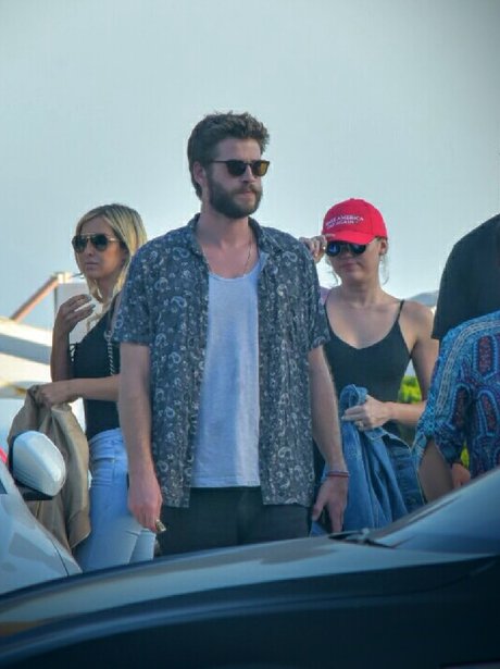 Liam Hemsworth and Miley Cyrus enjoy lunch date as