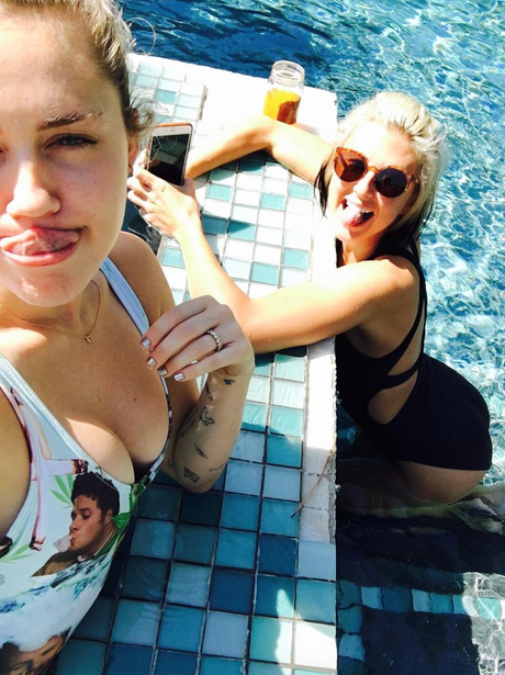 Miley Cyrus spotted wearing what looks like a wedd