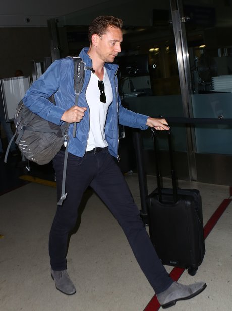 Tom Hiddleston arrives in LA airport