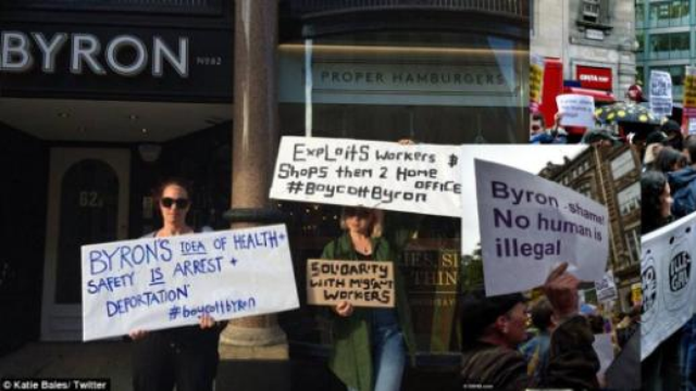 Byron burger protest