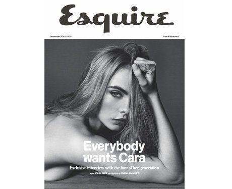 Cara Delevingne poses for Esquire UK