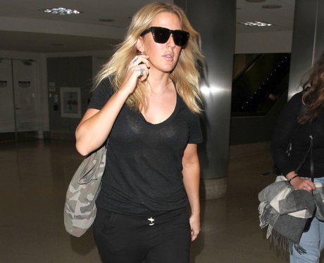 Ellie Goulding lands into LA after taking a break
