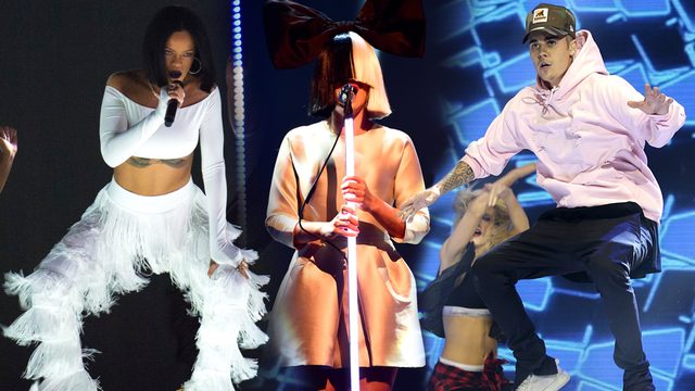 Rihanna, Sia, Justin Bieber