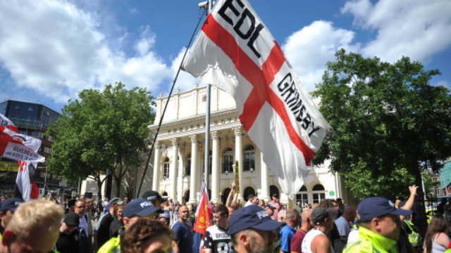 Nottingham EDL protest 6th august 2016