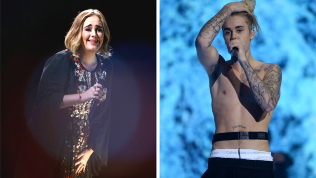 Adele and Justin Bieber