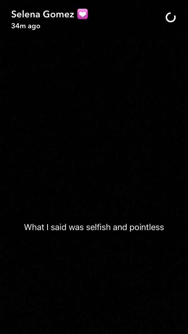 Selena Gomez Snapchat