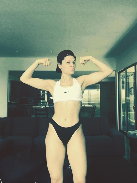 Jessie J works out