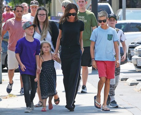 The Beckhams head out for lunch