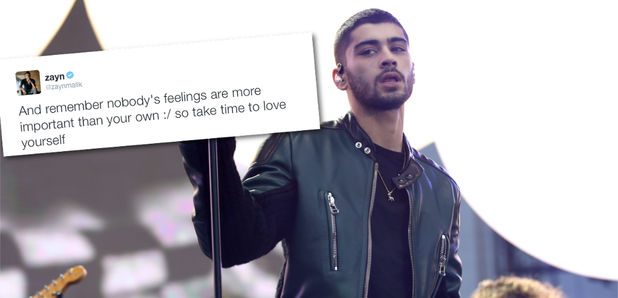 ZAYN Feelings Tweet