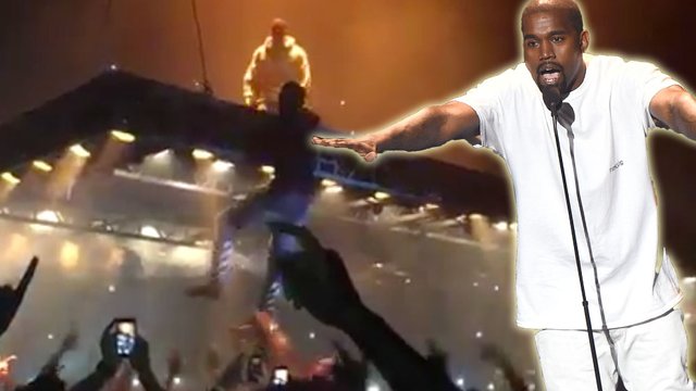 Kanye West stage invader 