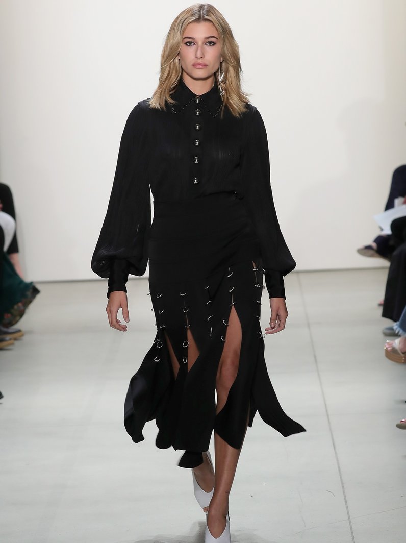 NYFW SS17 Hailey Baldwin walks in Prabal Gurung