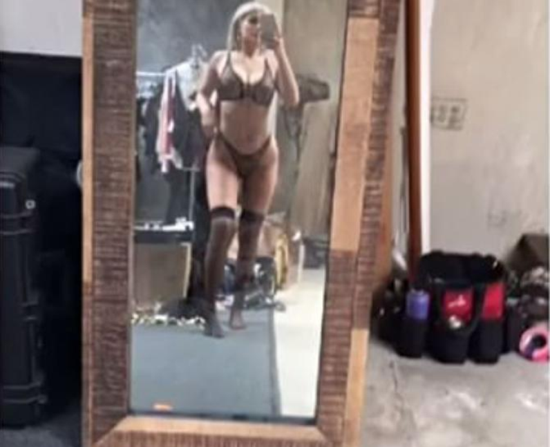 Kylie Jenner shows off her figure in racy lingerie