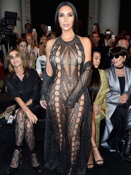 Kim Kardashian in sheer dress