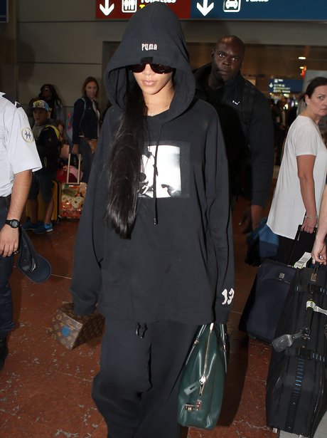 Rihanna arrives in Paris for Fashion Week