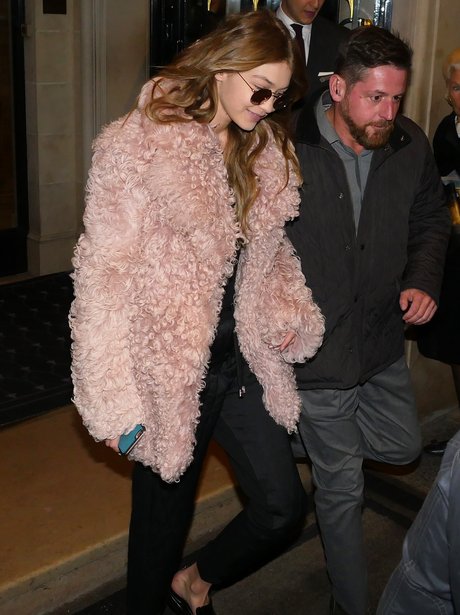 Gigi Hadid heads to a fitting in Paris