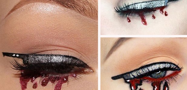 knife liner halloween make up