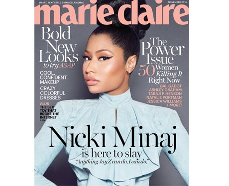 Nicki Minaj on the cover of Marie Claire
