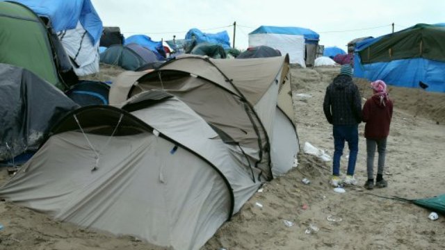 Children in the Jungle camp at Calais