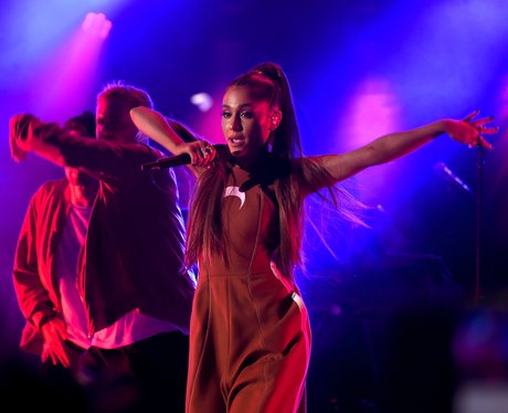 Ariana Grande performs live