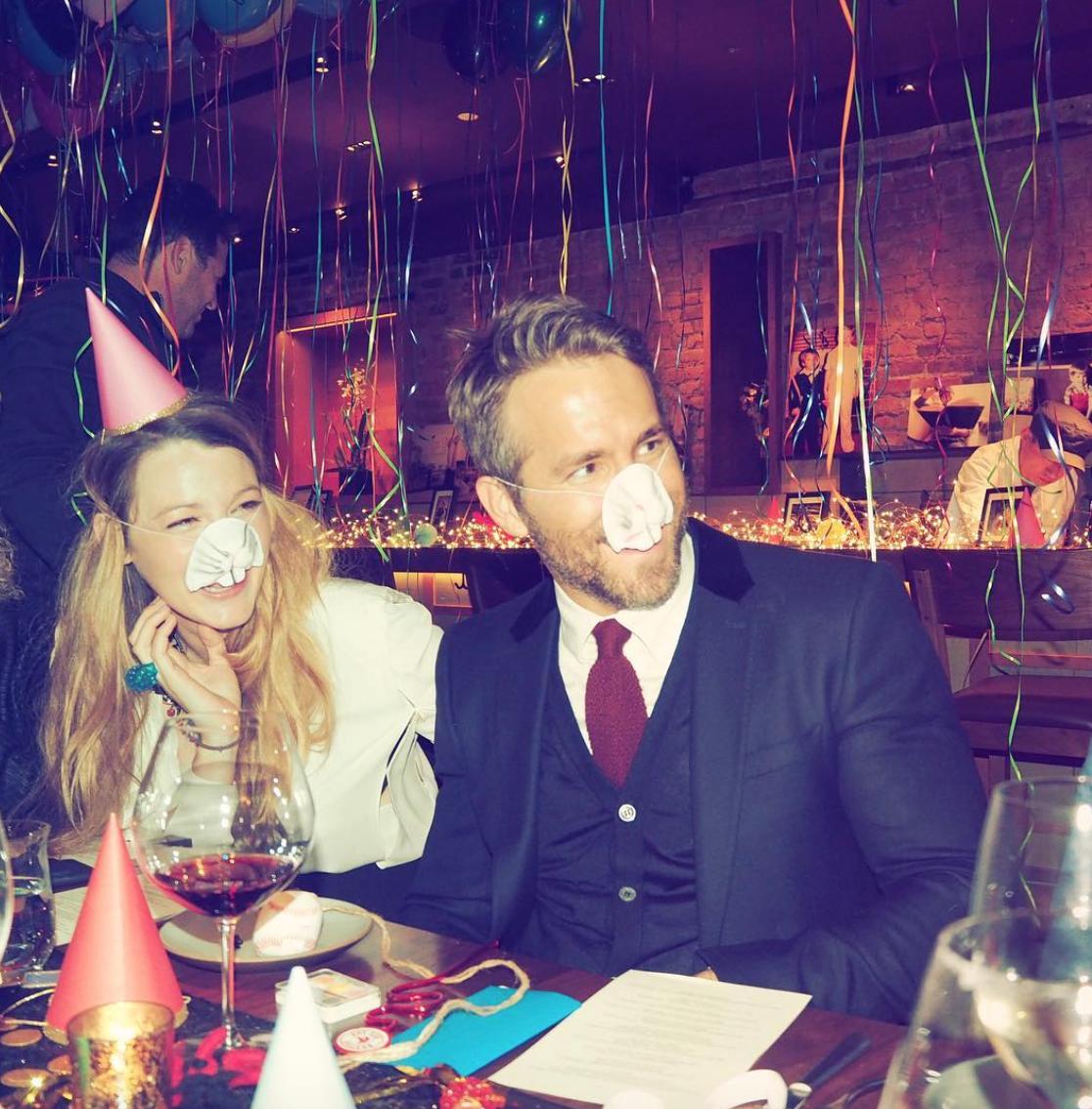 Blake Lively and Ryan Reynolds celebrate his 40th 