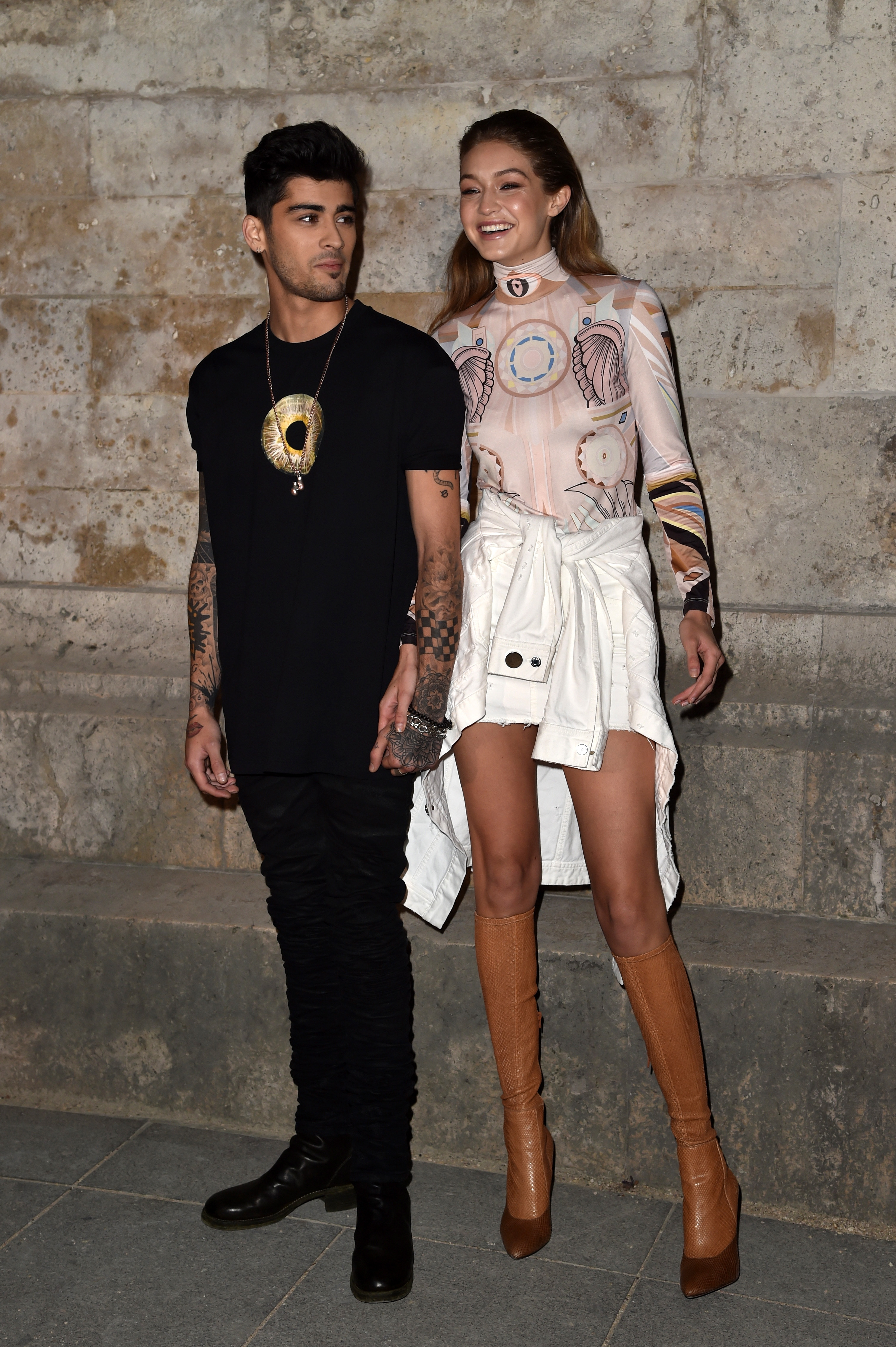 Gigi Hadid & Zayn Malik at Givenchy : Front Row - 