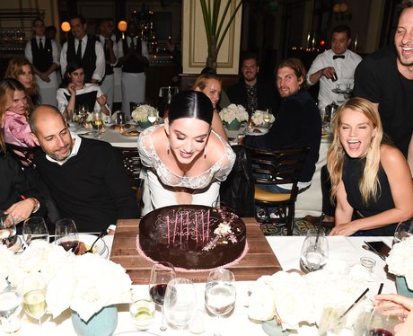 Katy Perry celebrates her birthday at Vogue event
