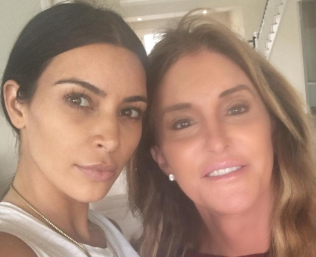 Kim Kardashian and Caitlyn Jenner pose for a selfi