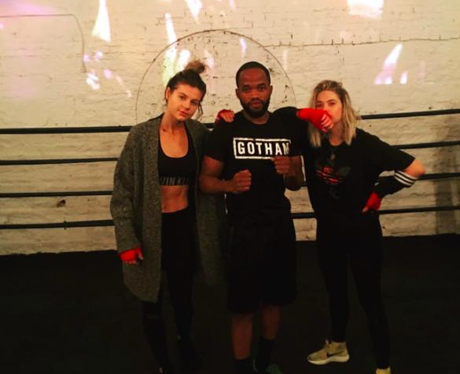 Ashley Benson heads into the boxing ring