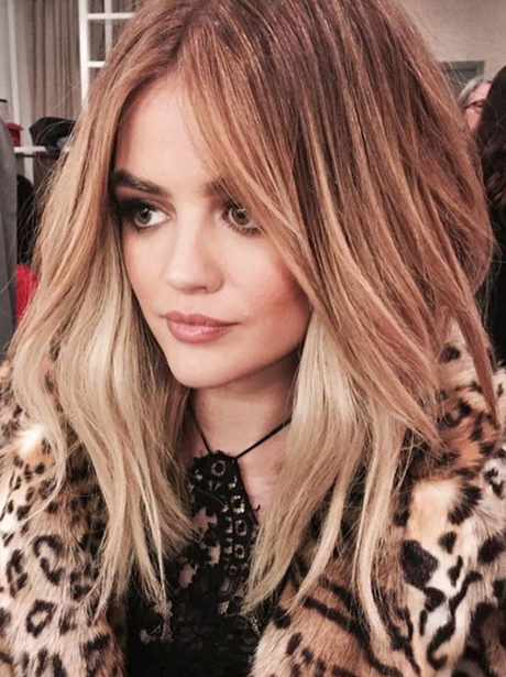 Lucy Hale with blonde hair