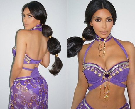 Kim Kardashian's second Halloween outfit - a belly