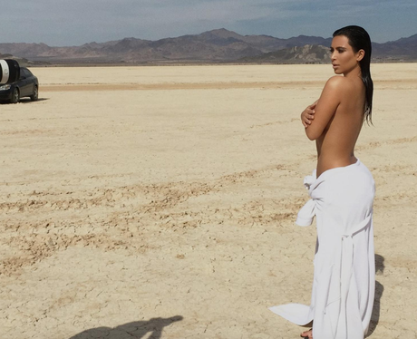 Unseen photos of Kim Kardashian on desert shoot