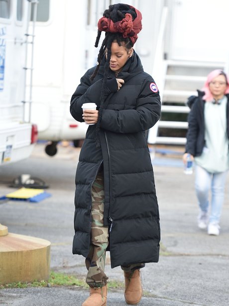 Rihanna on set of Ocean's Eight