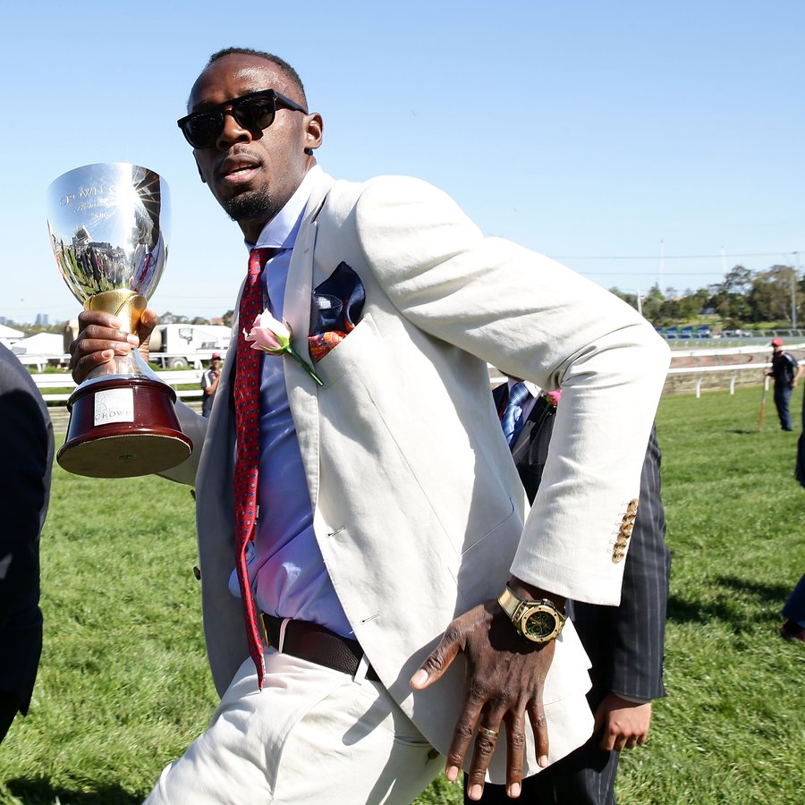 Usain Bolt Around Crown Oaks Day