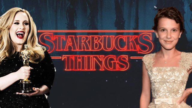 Adele and Millie Bobby Brown Starbucks