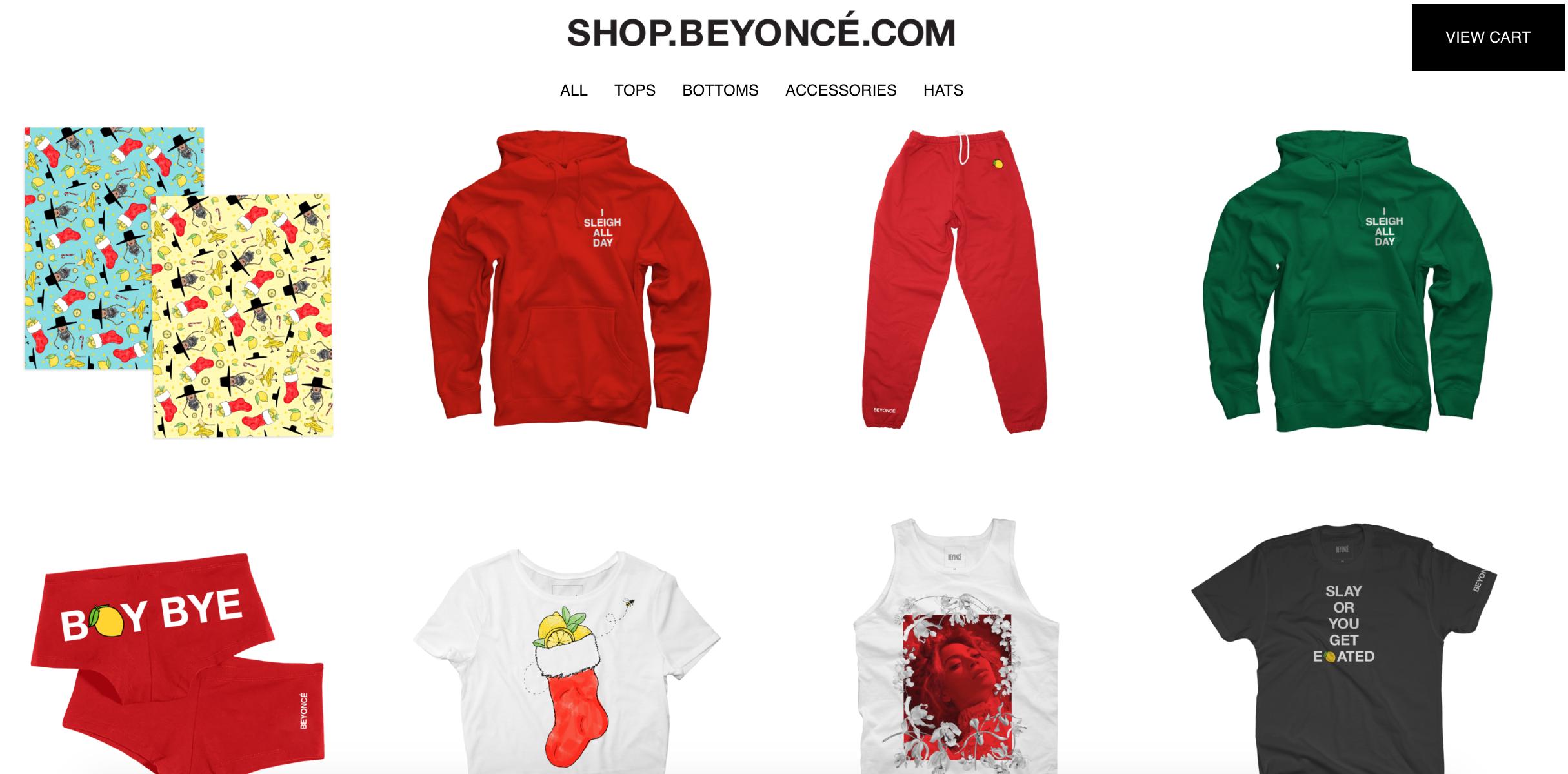 Beyonce Christmas merch