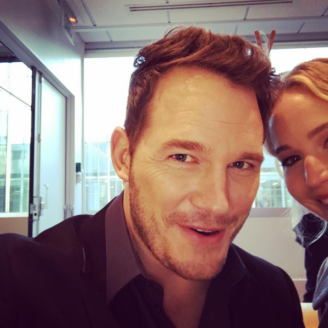 Chris Pratt and Jennifer Lawrence Instagram Selfie