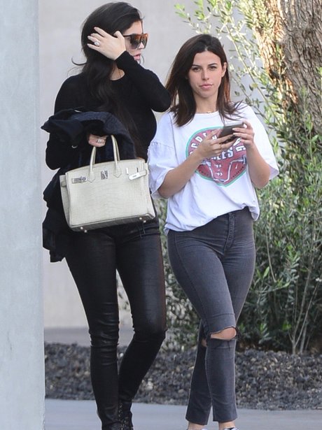 Kylie Jenner enjoys lunch during store opening pre