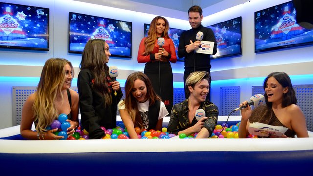 Little Mix with Dave Berry, George and Lilah
