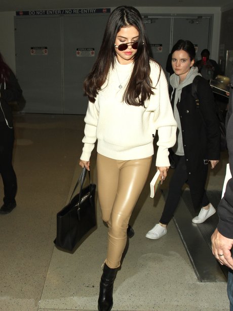 Selena Gomez spotted landing into LA airport