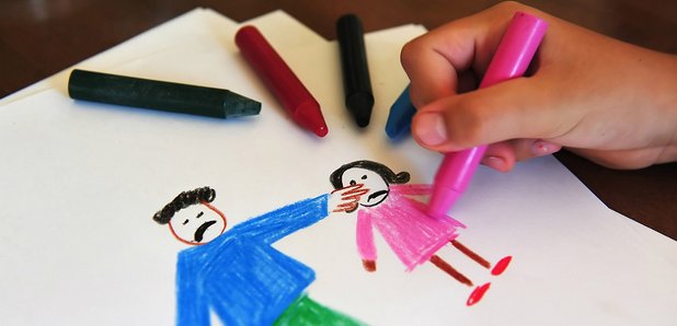 Child drawing of abuse