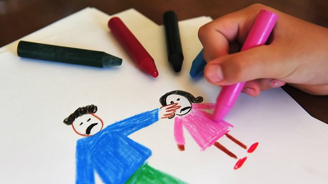 Child drawing of abuse