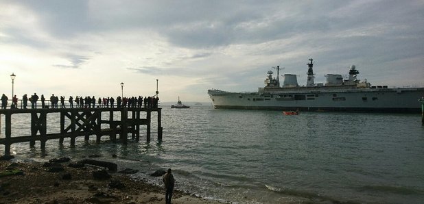 HMS Illustrious Portsmouth final departure