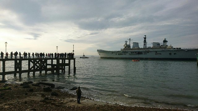 HMS Illustrious Portsmouth final departure
