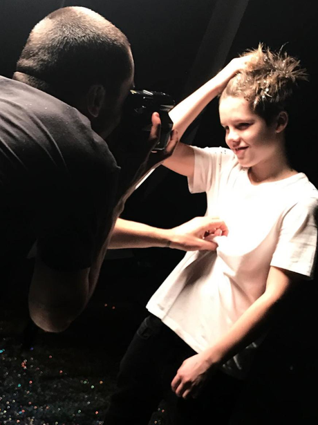 Cruz Beckham films debut music video