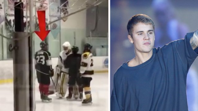 Justin Bieber ice hockey 