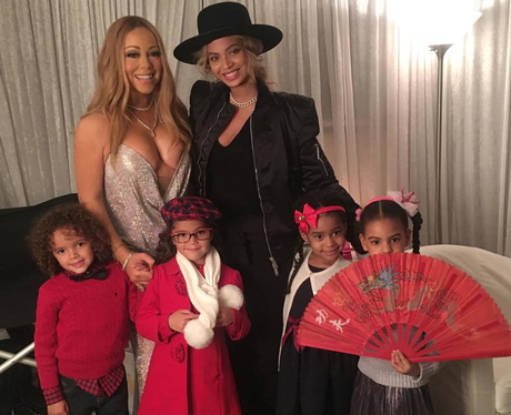 Mariah Carey and Beyonce pose with their kids in C