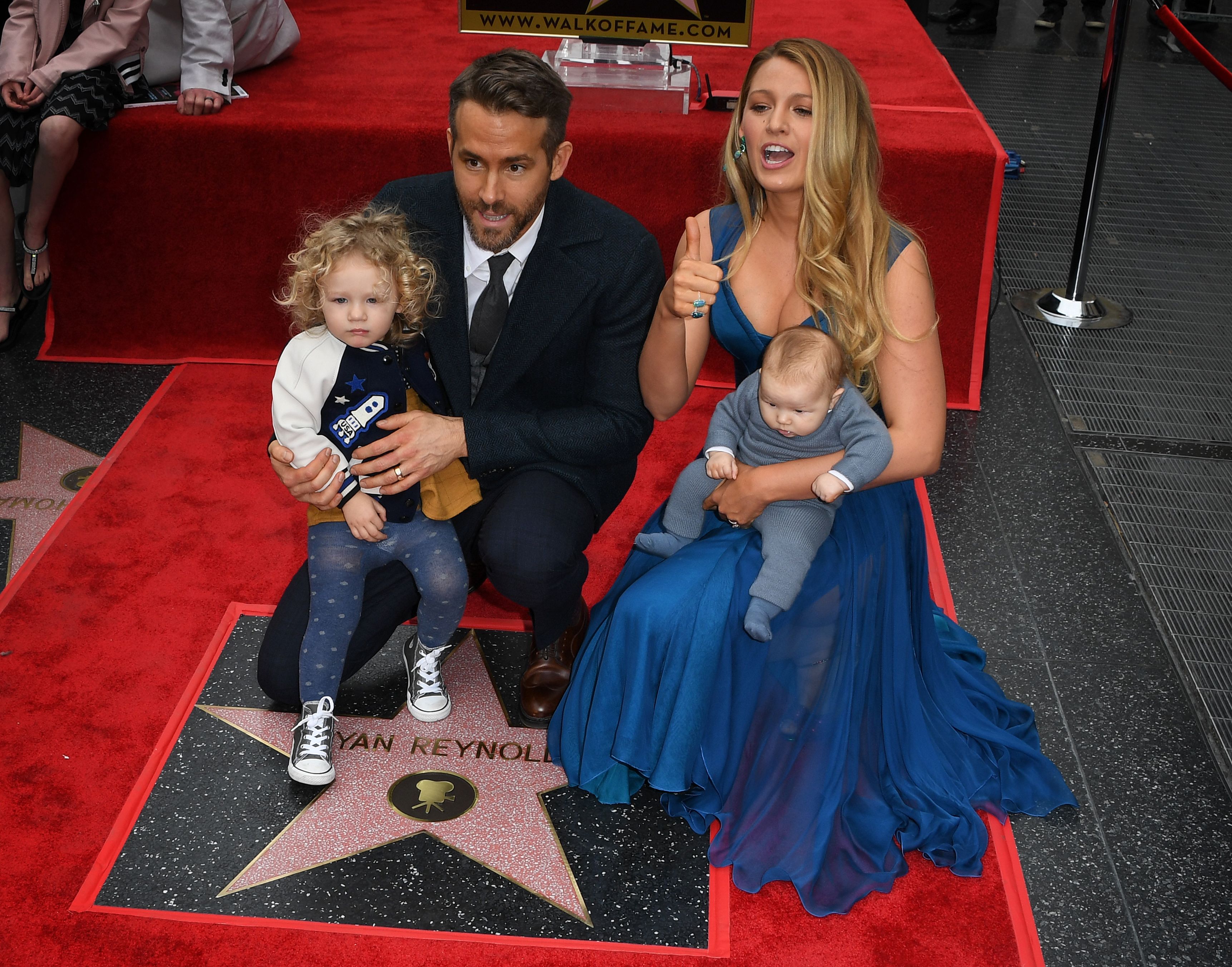 The Reynolds' family attend Ryan's Hollywood Walk 