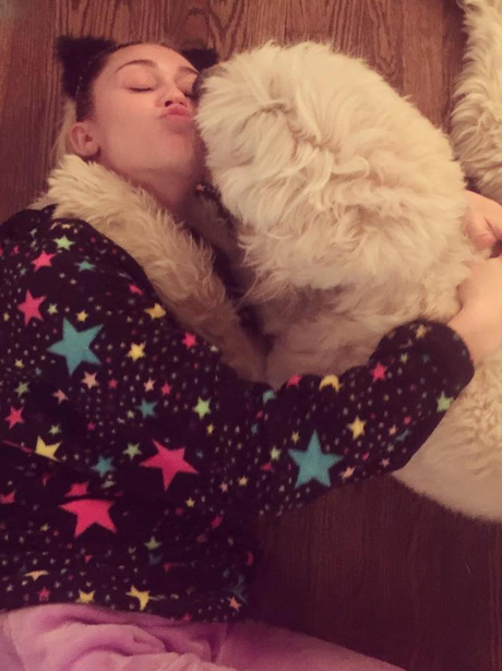 Celebs celebrating Christmas Miley Cyrus